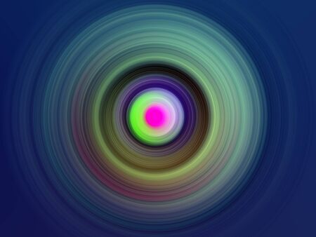 Abstract Radial Motion Blur on a blue, green, pink Background. Circle pattern for label, textiles, garment or brochure design. Background for modern graphic design and text.の写真素材