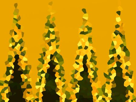 Abstract yellow and green mosaic background. Modern minimal style polygonal design texture .Colorful elongated pyramids abstract background.の写真素材