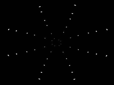 White abstract vertical and horizontal lines and dots on a black background. Minimalistic texture for decoration and wallpaper.の写真素材