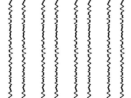 Black parallel wide vertical wavy lines on a white background. A simple parallel wide vertical line pattern. Template for web design, presentations, invitations.の写真素材