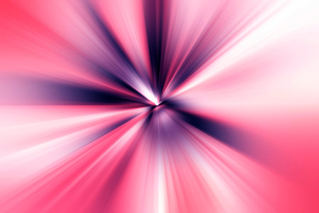 Abstract surface of radial blur zoom lilac, pink, white tones. Abstract lilac, pink, white background with radial, diverging, converging lines.の写真素材