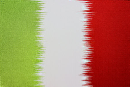 Red-white-green abstract background with horizontal lines. Simple horizontal lines of the pattern. Pattern for web design, presentations, invitations.の写真素材
