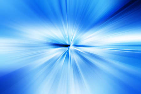 Abstract radial zoom blur surface of blue and white tones. Abstract blue background with radial, radiating, converging lines.の写真素材