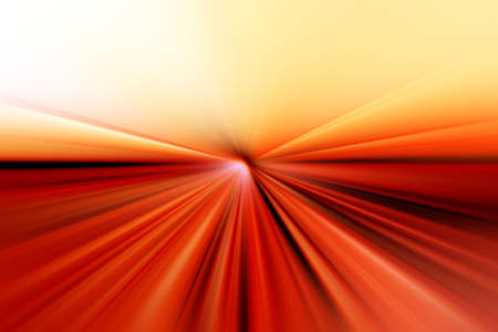 Abstract surface of radial blur zoom in orange, red, yellow tones. Bright colorful background with radial, diverging, converging lines. The background is divided into two parts.の写真素材