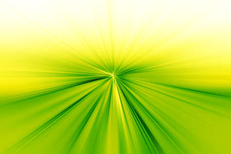 Abstract radial zoom blur surface of light green and yellow tones. Abstract bright green background with radial, radiating, converging lines.の写真素材