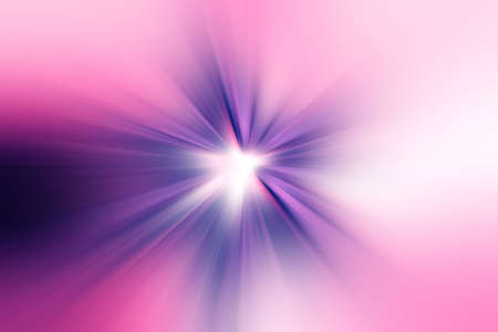Abstract surface of radial blur zoom in blue, pink and white tones. Bright colorful background with radial, diverging, converging lines.の写真素材