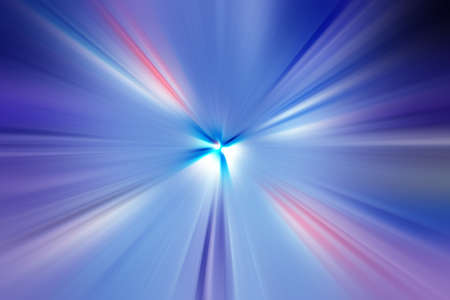 Abstract surface of radial blur zoom in lilac, pink and blue tones. Bright colorful background with radial, diverging, converging lines.の写真素材