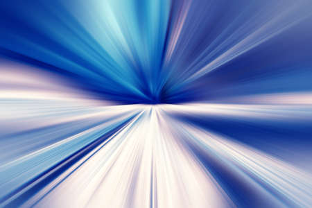 Abstract surface of radial blur zoom in blue, gray and white tones. Spectacular blue-gray background with radial, diverging, converging lines.の写真素材