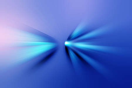 Abstract surface of radial blur zoom in dark blue, light blue and lilac tones. Spectacular blue-lilac background with radial, diverging, converging lines.の写真素材