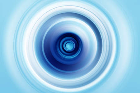 Abstract Radial Motion Blur on a blue white Background. Circle glowing pattern for label, textiles, garment or brochure design. Background for modern graphic design and text.の写真素材