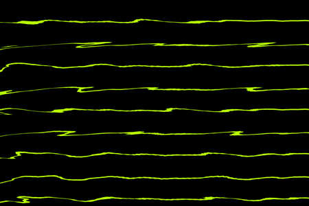 Abstract background with green horizontal lines on a black background. A simple pattern of curved horizontal lines. Template for web design, presentations, invitations.の写真素材