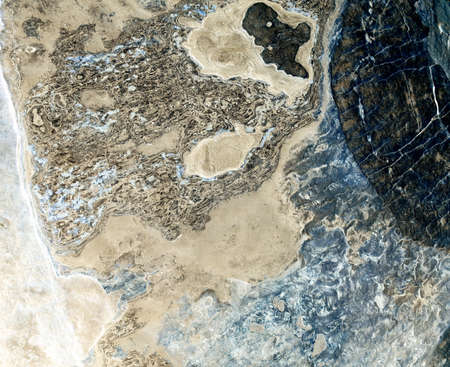 Stone texture in beige, gray and blue colors. Grunge textures for design background, abstract or your other content.の写真素材