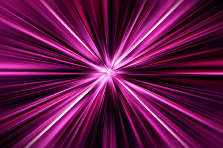 Abstract radial zoom blur surface in dark pink and white tones. Bright glowing pink background with radial, radiating, converging lines.の写真素材