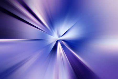 Abstract radial zoom blur surface in blue and lilac tones. Bright glowing blue lilac background with radial, radiating, converging lines.の写真素材