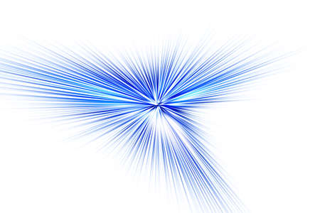 Abstract surface of blur radial zoom in blue tones on a white background. Abstract bright background with radial, diverging, converging lines.の写真素材
