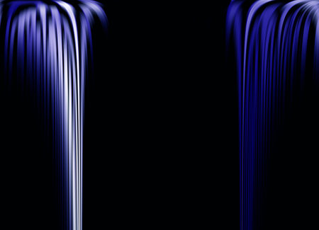 Abstract bright lilac and white vertical lines illustration on a black background. Modern pattern with moving background style and vertical geometric wallpaper with copy space.の写真素材