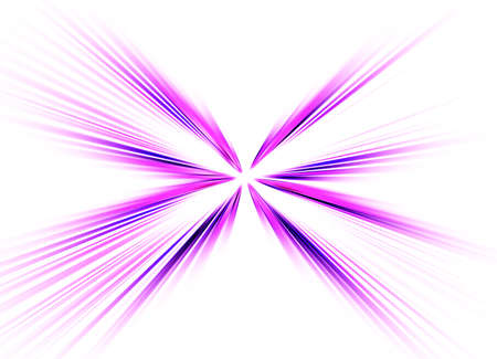 Abstract surface of blur radial zoom in pink, blue and lilac tones on white background. Bright background with radial, diverging, converging lines.の写真素材