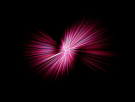 Abstract surface of blur radial zoom in white and pink tones on a black background. Bright pink black background with radial, diverging, convergent linesの写真素材