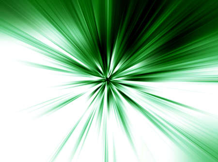 Abstract surface of radial blur zoom dark green and white tones. Bright bicolor background with radial, diverging, converging lines.の写真素材