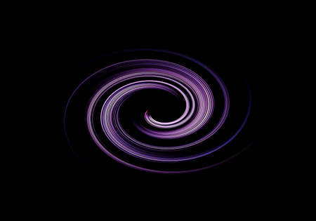 Abstract swirling texture in lilac tones on a black background. Glowing lilac swirl textures for banners, posters, websites and other design projects. Color abstraction with swirl effect.の写真素材