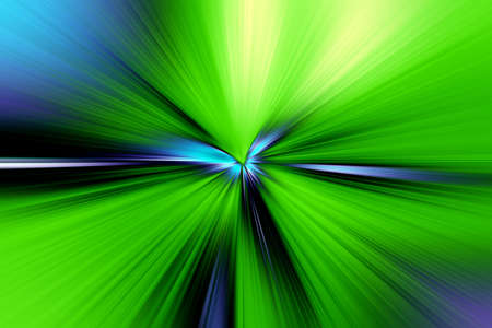 Abstract radial zoom blur surface in blue and green tones. Juicy blue-green background with radial, radiating, converging lines.の写真素材