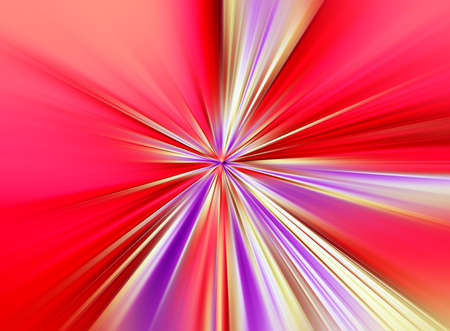 Abstract surface of radial blur zoom in red, pink and lilac tones. Bright glowing background with radial, diverging, converging lines.の写真素材