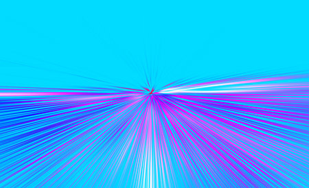 Abstract radial zoom blur surface of in pink and lilac tones on a light blue background. Bright bicolor background with radial, radiating, converging lines.の写真素材