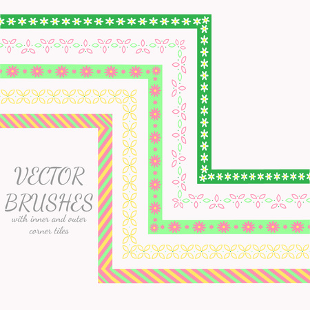 Pattern Brush for illustrator. Vector isolate element. Design template. Holiday, artistic decor.のイラスト素材