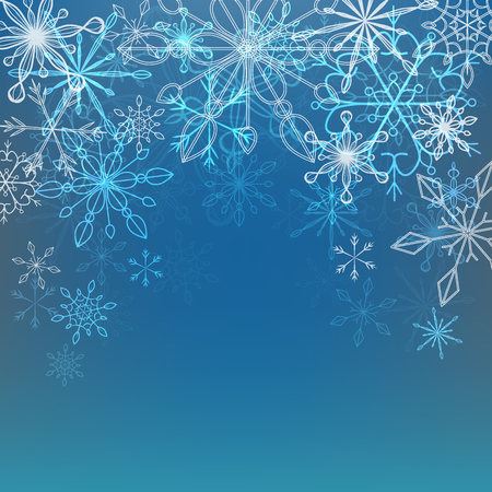 Typographical on wnter holidays background  with snowflakes, Xmas cardのイラスト素材