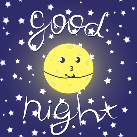 For baby room poster, print design, greeting card, kids pajamas or template for invitation to pajama party.のイラスト素材