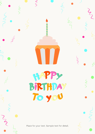 For greeting card, baby shower, holiday party invitation, post in social media, banner, poster.のイラスト素材