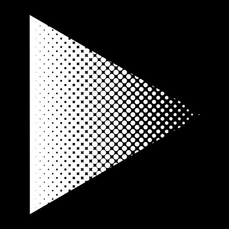 Arrow Polka dots halftone triangle dots gradient background. Dotted Gradient Halftone Triangleのイラスト素材