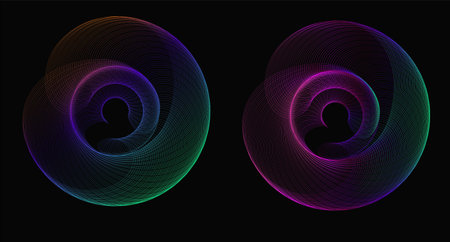 Abstract background for banners, covers. Space background with a linear swirl.