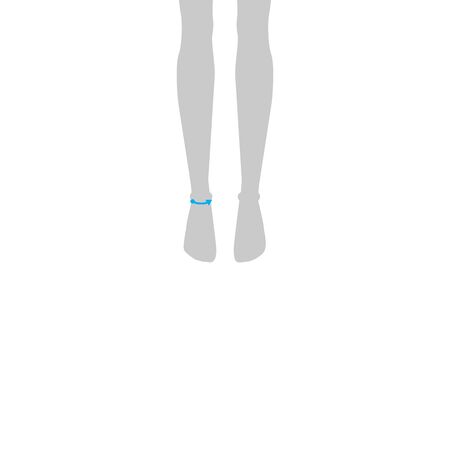 Women to do ankle measurement fashion Illustration for size chart. 7.5 head size girl for site or online shop. Human body infographic template for clothes.のイラスト素材