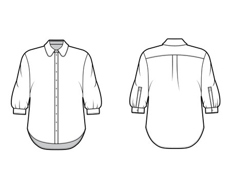 button down shirt flat