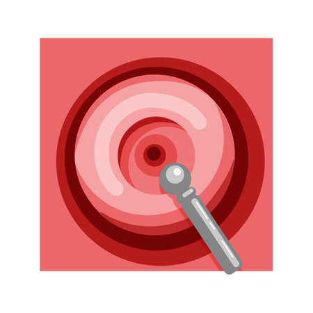 Thermal coagulation of the cervix dysplasia cancer infographic Female reproductive system Carcinoma uterus. Front view in a cut. Human anatomy internal organs location scheme flat style iconのイラスト素材