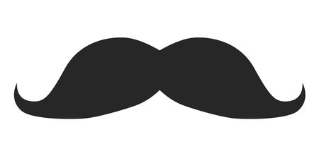 Dapper Moustache Beard style men illustration Facial hair mustache. Vector black male Fashion template flat barber collection set. Stylish hairstyle isolated outline on white background.のイラスト素材