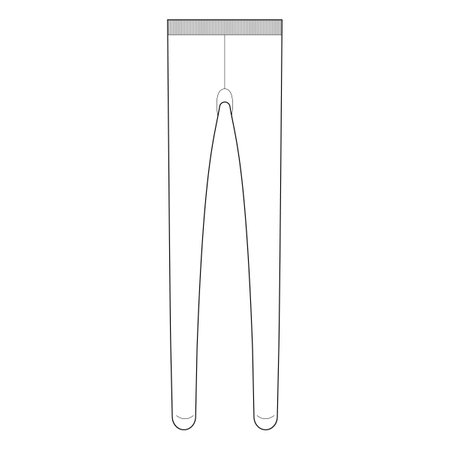 Tights Pantyhose Fashion accessory clothing technical illustration stocking. Vector front view for Men, women, unisex style, flat template CAD mockup sketch outline isolated on white backgroundのイラスト素材
