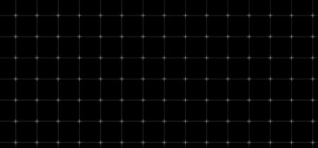 Seamless pattern Line Cross matrix grid blueprint, black surface. Node spacing lattice geometry...