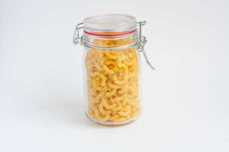 Paste in a jar for bulk products isolated on a white backgroundの写真素材