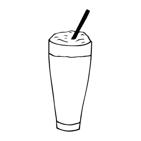 Coffee fredo vector illustration hand drawing doodleのイラスト素材