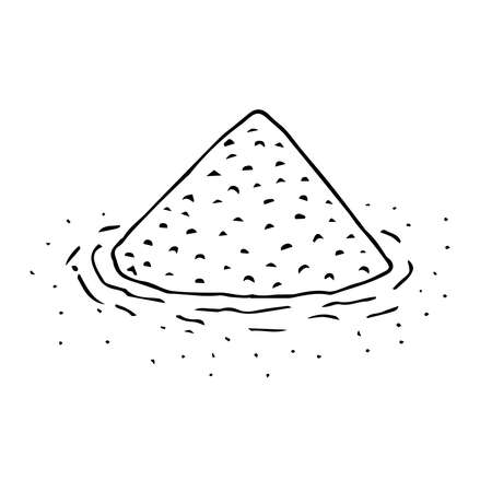 Flour vector illustration hand drawing doodleのイラスト素材