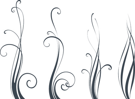 Scroll design. As well in horizontal. Elements can be ungrouped for easy editing.のイラスト素材