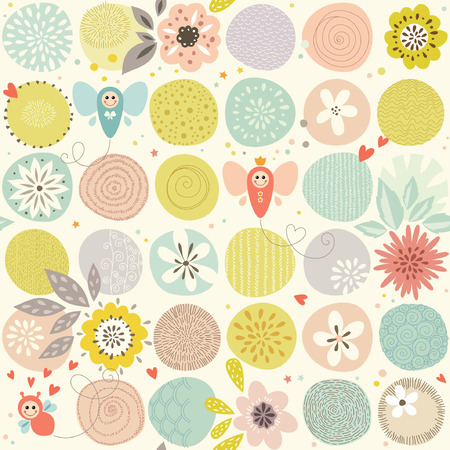 Baby Butterfly Seamless Patternのイラスト素材