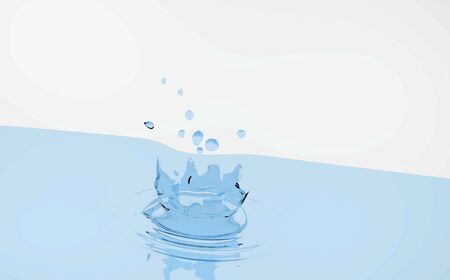 Spray and waves on the water. 3D renderingの写真素材