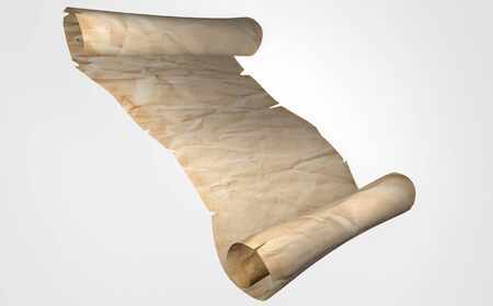 Old scroll of parchment. Place for text. 3D renderingの写真素材