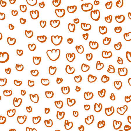 Hand drawn pattern with simple geometric shapes.のイラスト素材