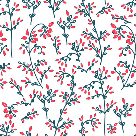 barberry seamless patternのイラスト素材
