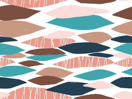 trendy geometric pattern with geometry shapes elements. Modern design for placards, posters, presentations, textile, covers and banners.のイラスト素材