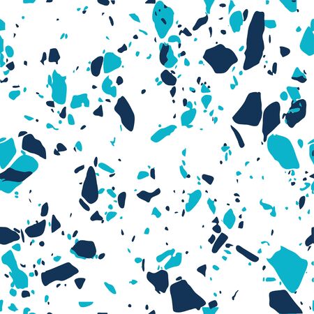 Seamless terrazzo pattern. Vector repeating background inspired by terrazzo or granite textures.のイラスト素材